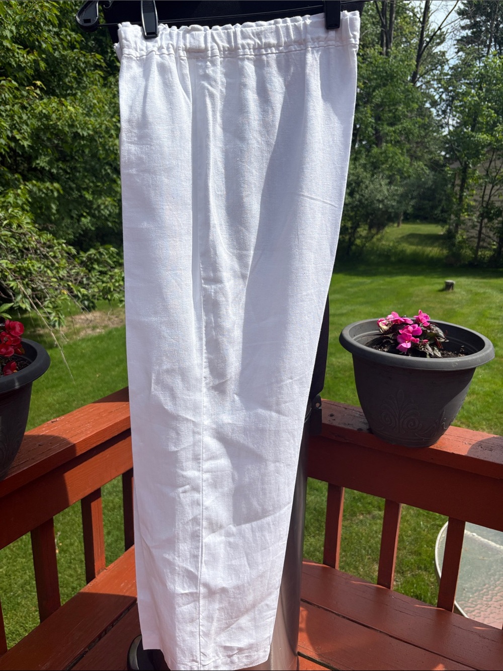 Beautiful organic linen 2 piece pants suit. - Picture 3 of 12